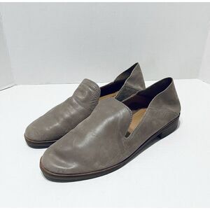 Lucky Brand Cahill Brown Leather Slip On Loafers Womens Size 8